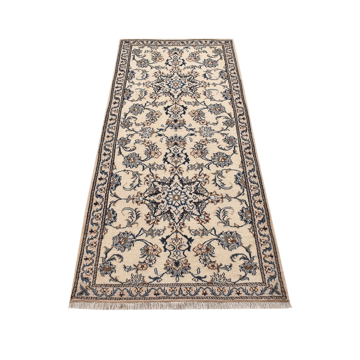 Løber Persisk tæppe - Nain - 205 x 79 cm - beige