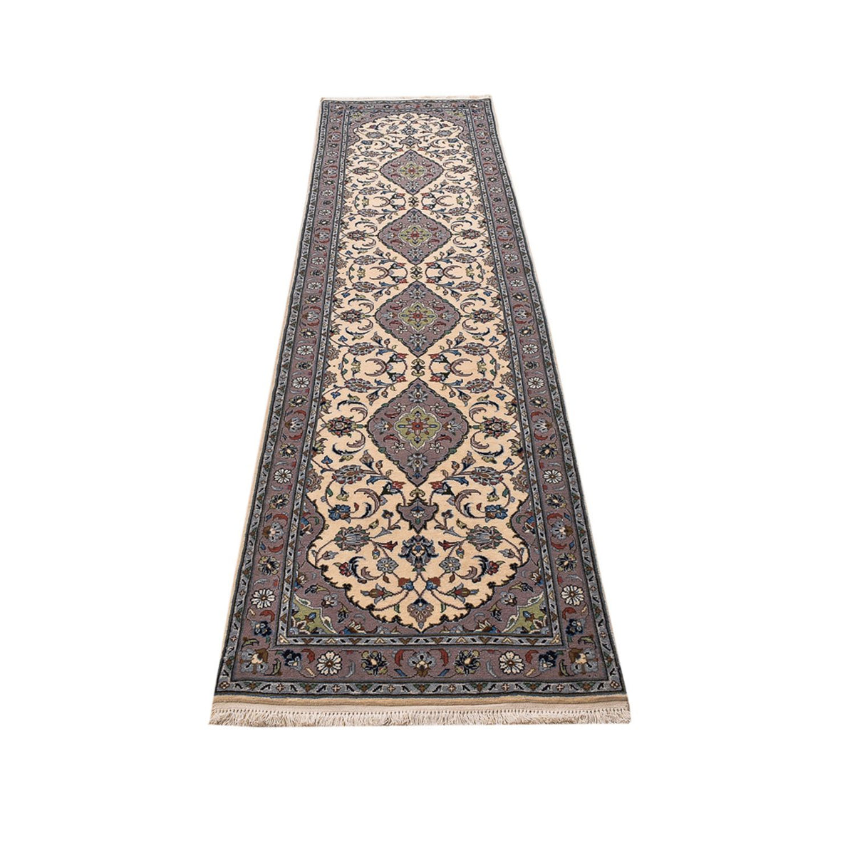 Løber Persisk tæppe - Keshan - 308 x 80 cm - beige