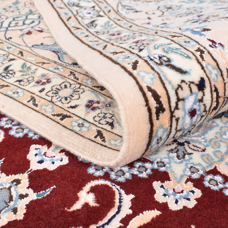 Persisk tæppe - Nain - Premium - 236 x 150 cm - mørkerød
