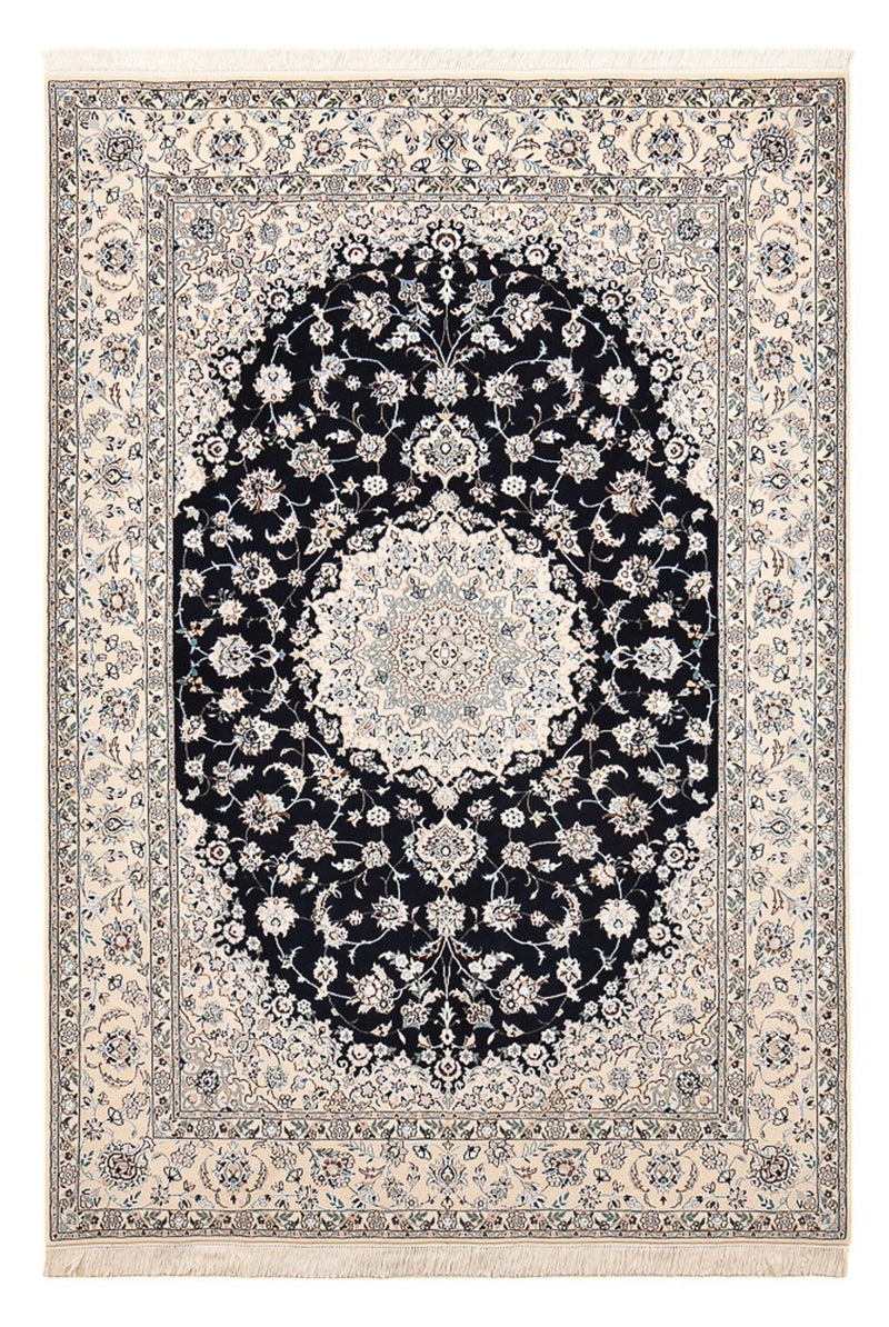 Persisk tæppe - Nain - Premium - 237 x 158 cm - mørkeblå