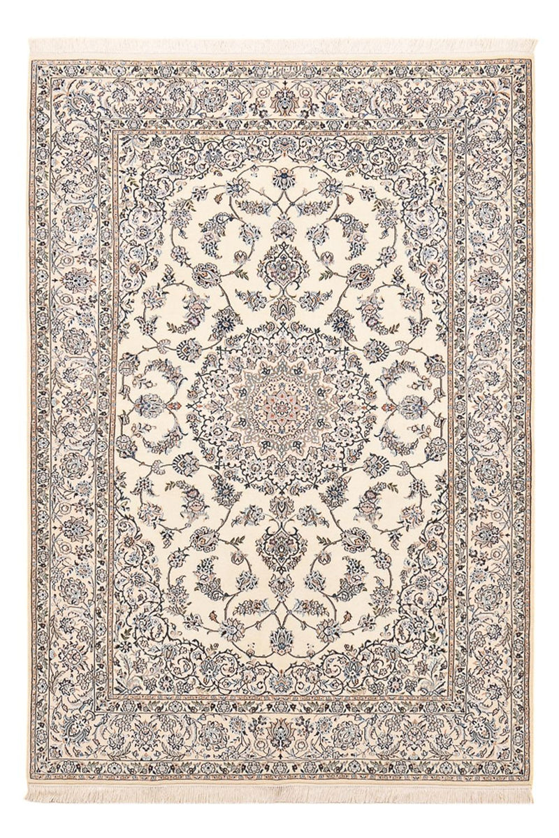 Persisk tæppe - Nain - Premium - 219 x 146 cm - lysegrå