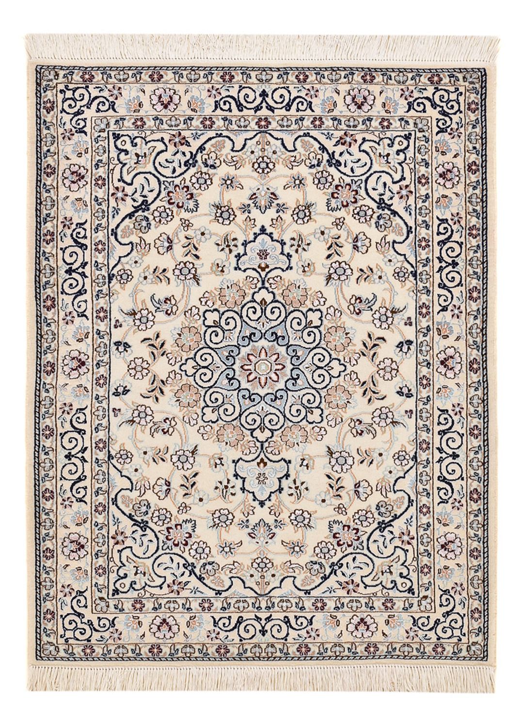 Persisk tæppe - Nain - Royal - 105 x 81 cm - lysegrå