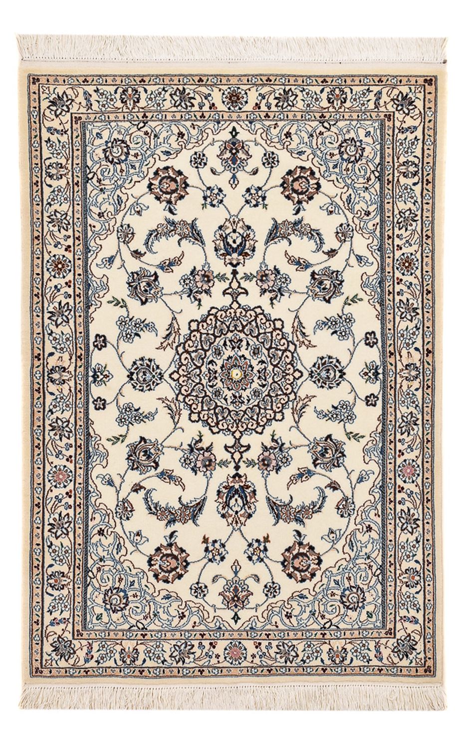 Persisk tæppe - Nain - Royal - 108 x 72 cm - lysegrå
