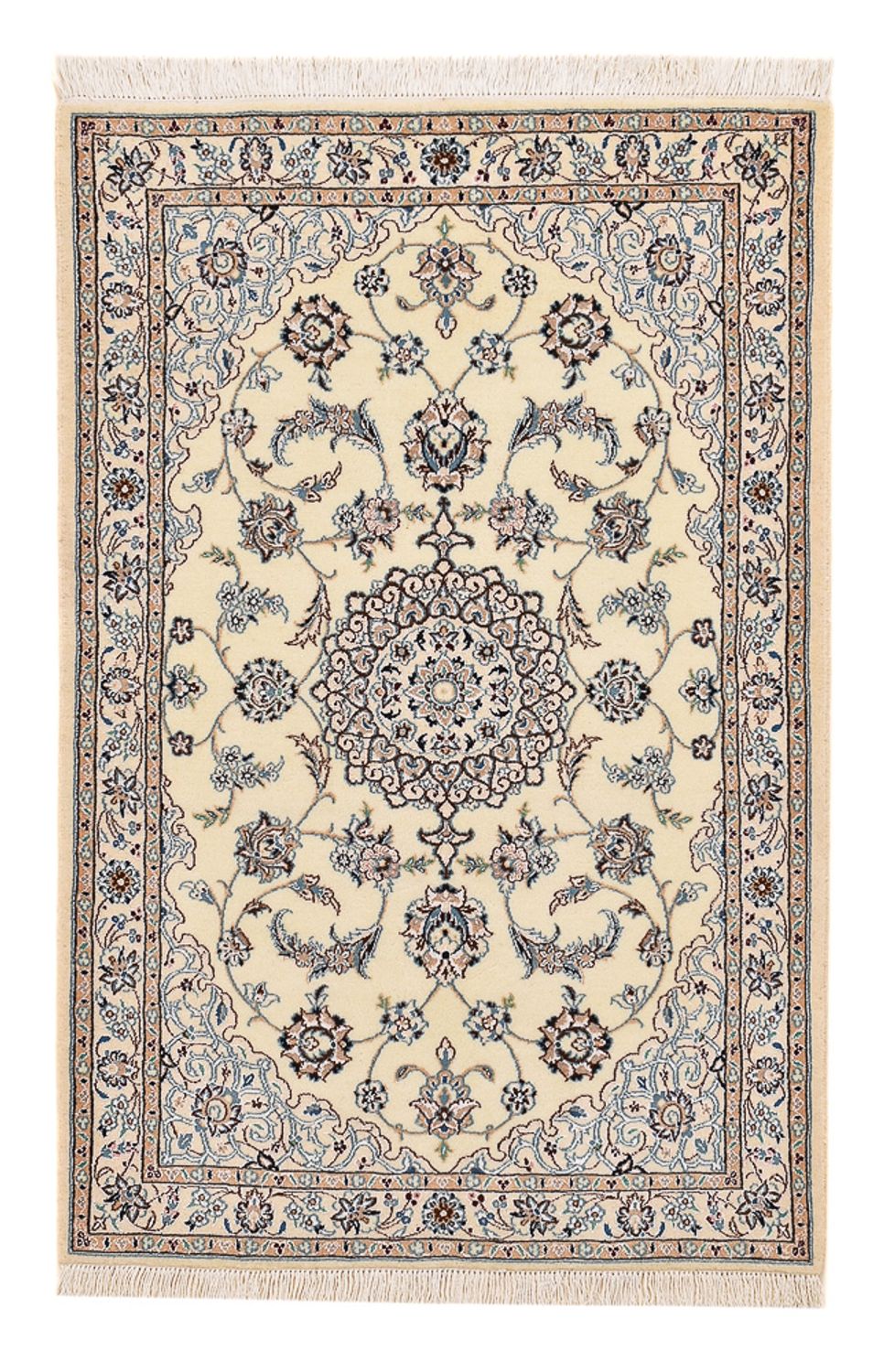 Persisk tæppe - Nain - Royal - 113 x 74 cm - lysegrå