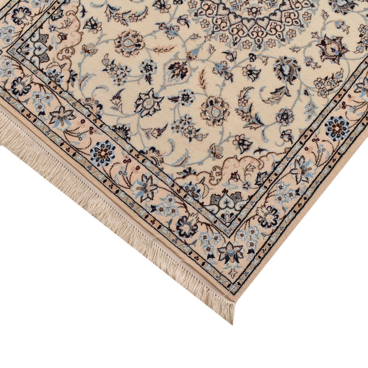Løber Persisk tæppe - Nain - Premium - 397 x 87 cm - beige