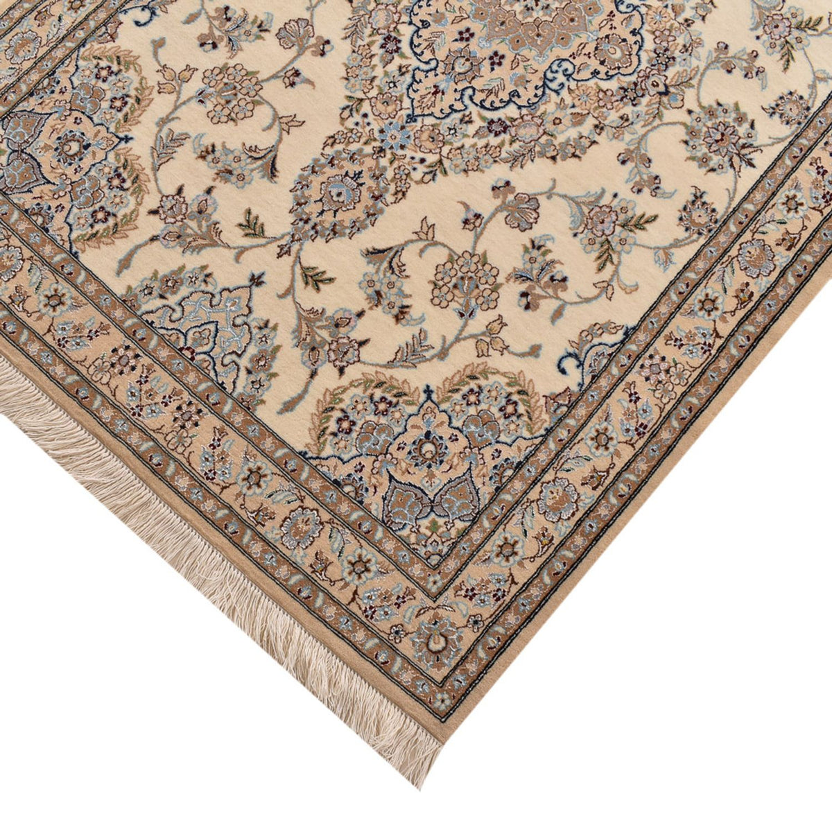 Løber Persisk tæppe - Nain - Premium - 400 x 100 cm - beige