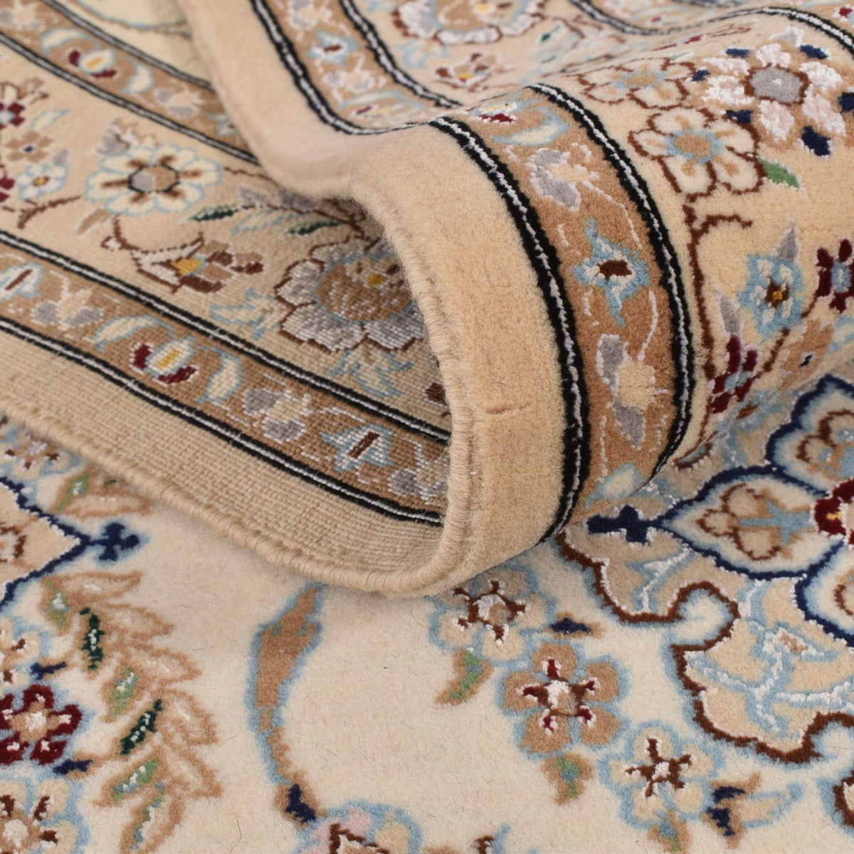 Løber Persisk tæppe - Nain - Premium - 400 x 100 cm - beige