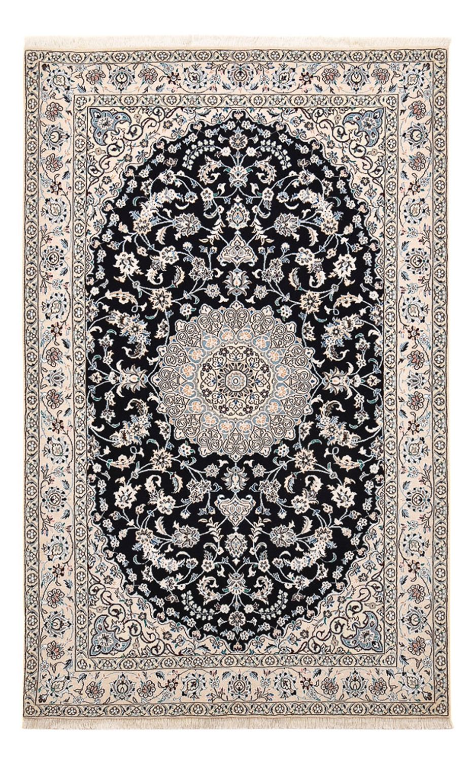 Persisk tæppe - Nain - Royal - 250 x 153 cm - mørkeblå