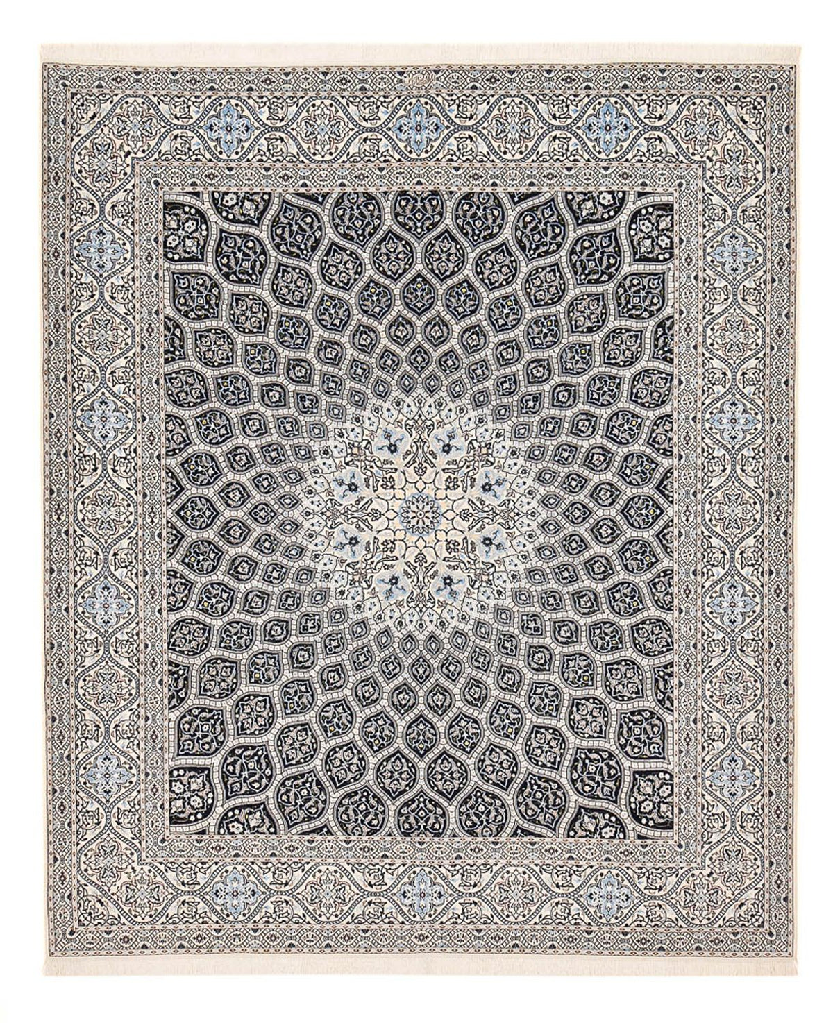 Persisk tæppe - Nain - Premium - 307 x 262 cm - mørkegrå