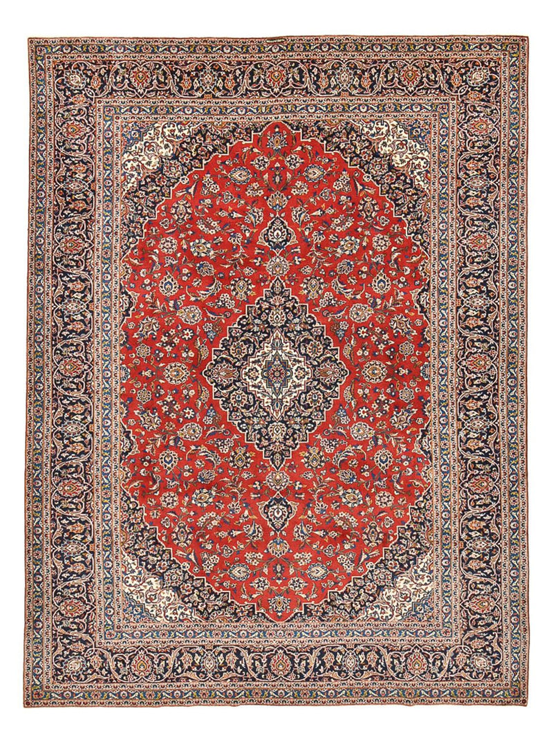 Persisk tæppe - Keshan - 397 x 297 cm - rød