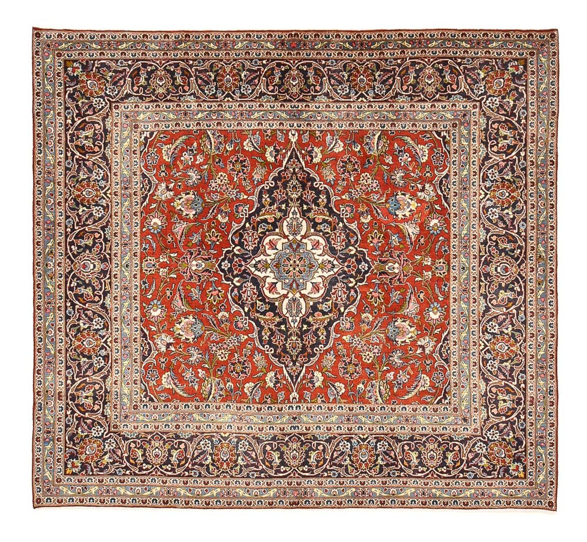 Persisk tæppe - Keshan - 253 x 225 cm - rød