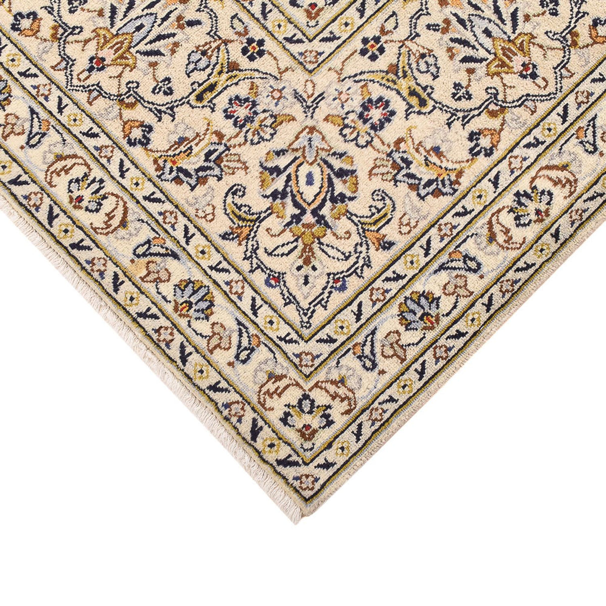 Persisk tæppe - Keshan - 355 x 245 cm - lys beige