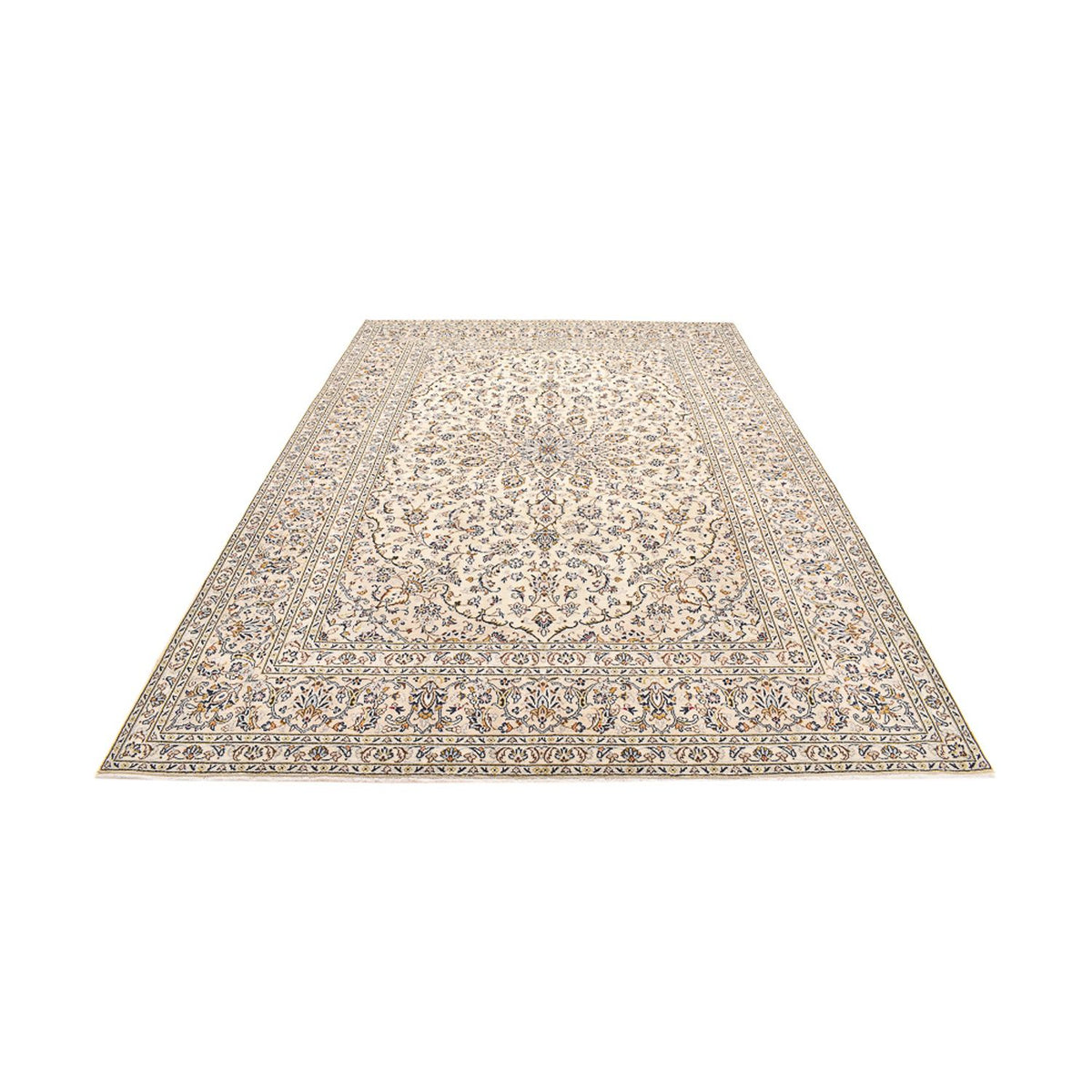 Persisk tæppe - Keshan - 355 x 245 cm - lys beige