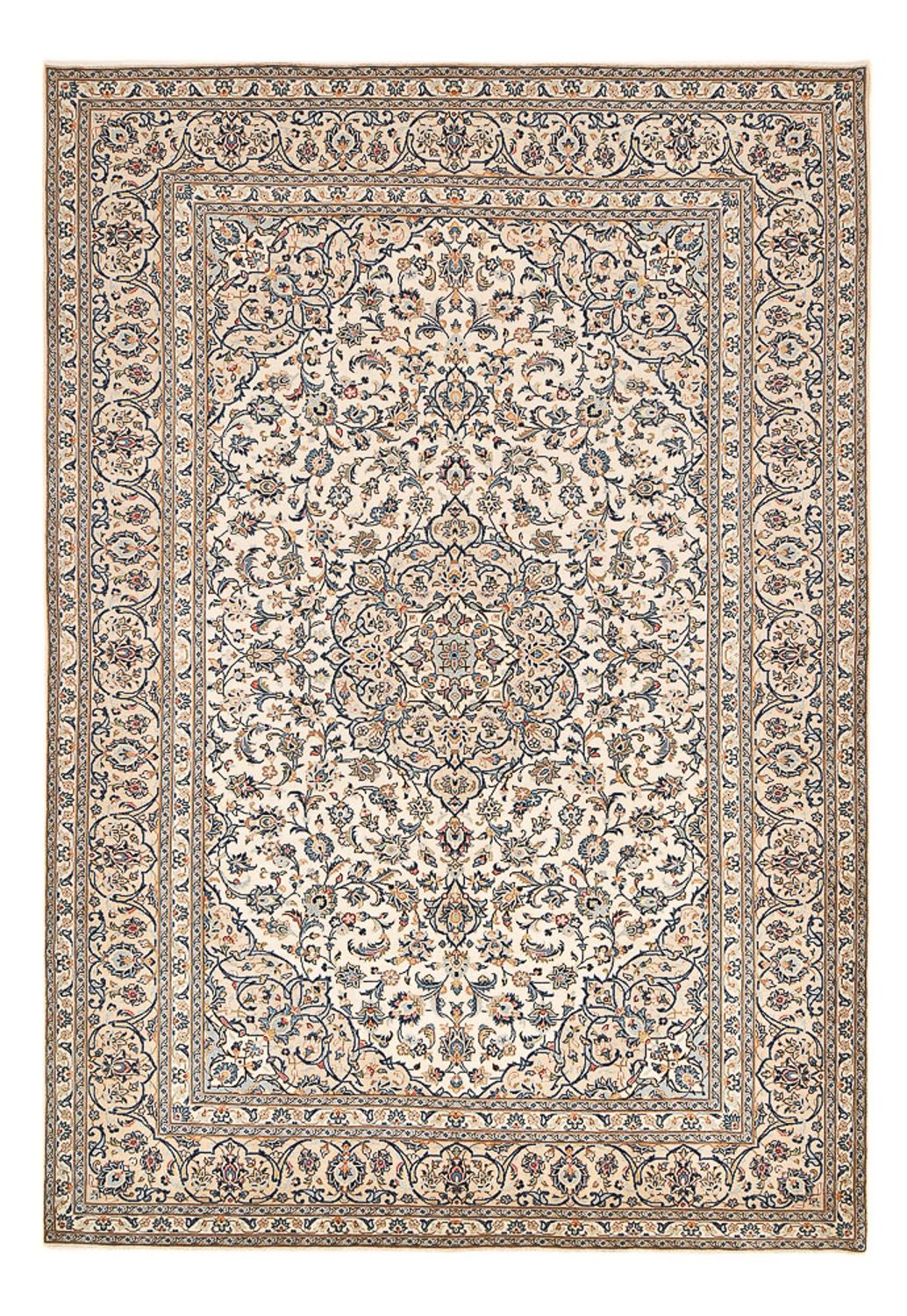 Persisk tæppe - Keshan - 361 x 249 cm - mørk beige