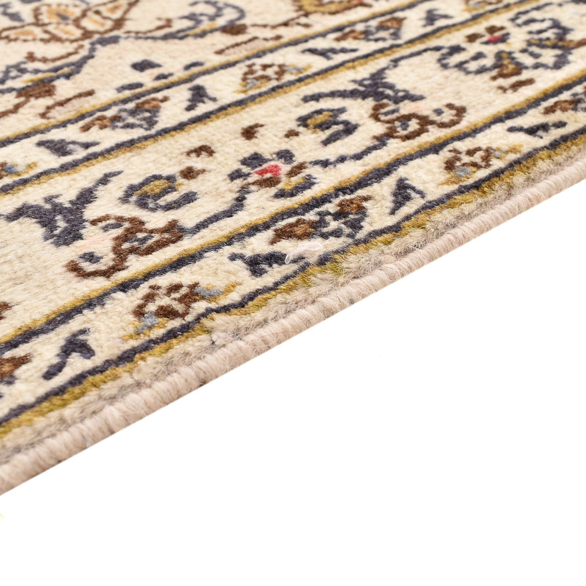 Persisk tæppe - Keshan - 345 x 239 cm - lys beige