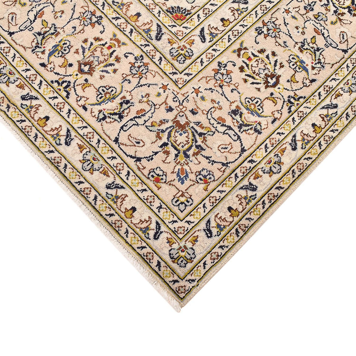 Persisk tæppe - Keshan - 342 x 245 cm - lys beige
