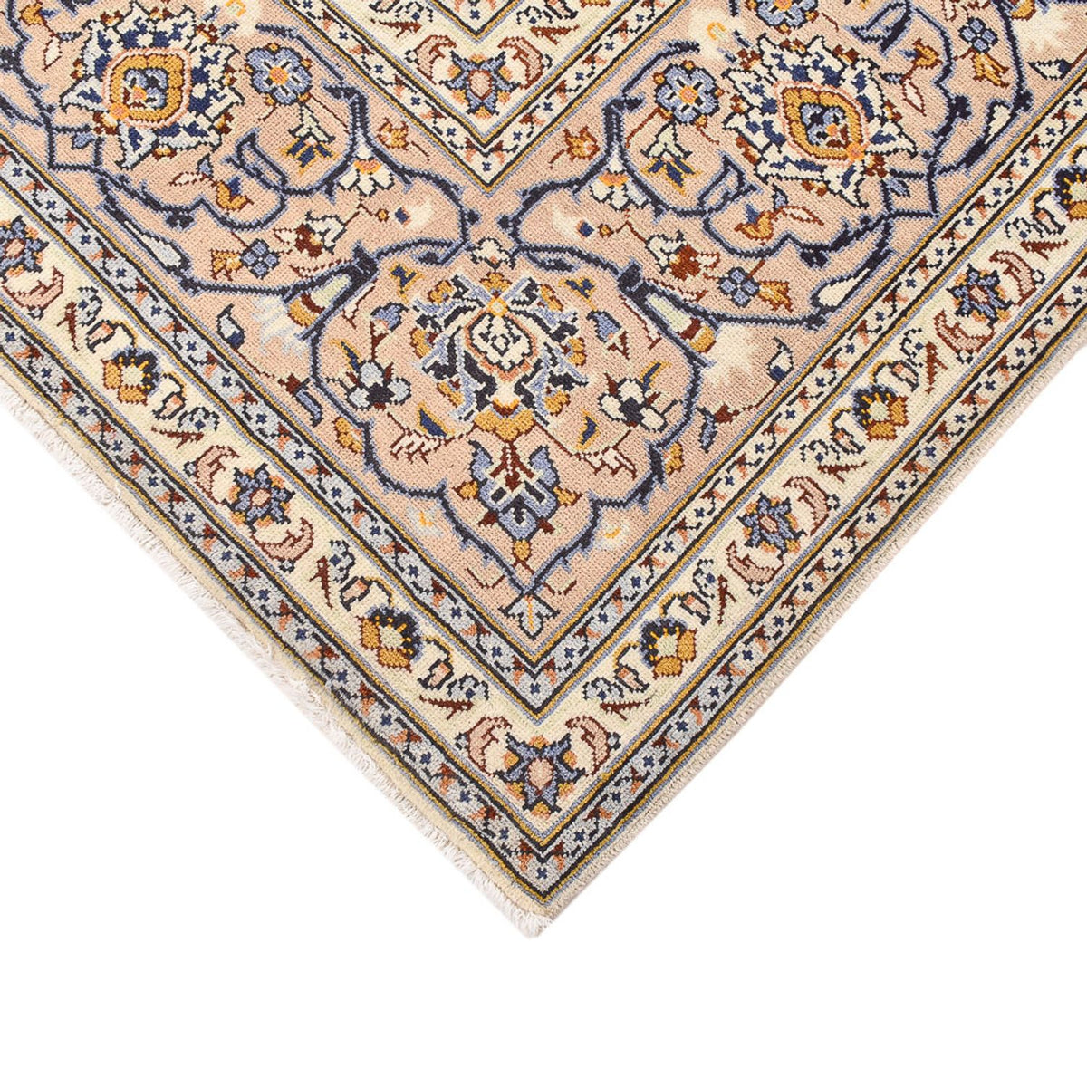 Persisk tæppe - Keshan - 380 x 271 cm - lys beige