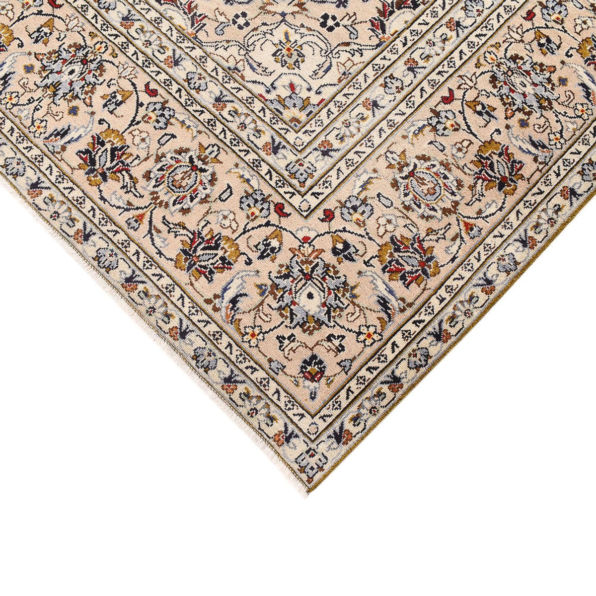 Persisk tæppe - Keshan - 310 x 215 cm - lys beige