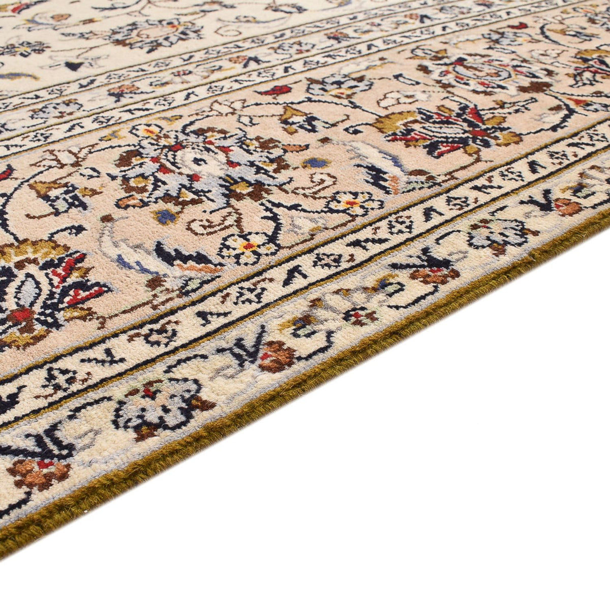 Persisk tæppe - Keshan - 310 x 215 cm - lys beige