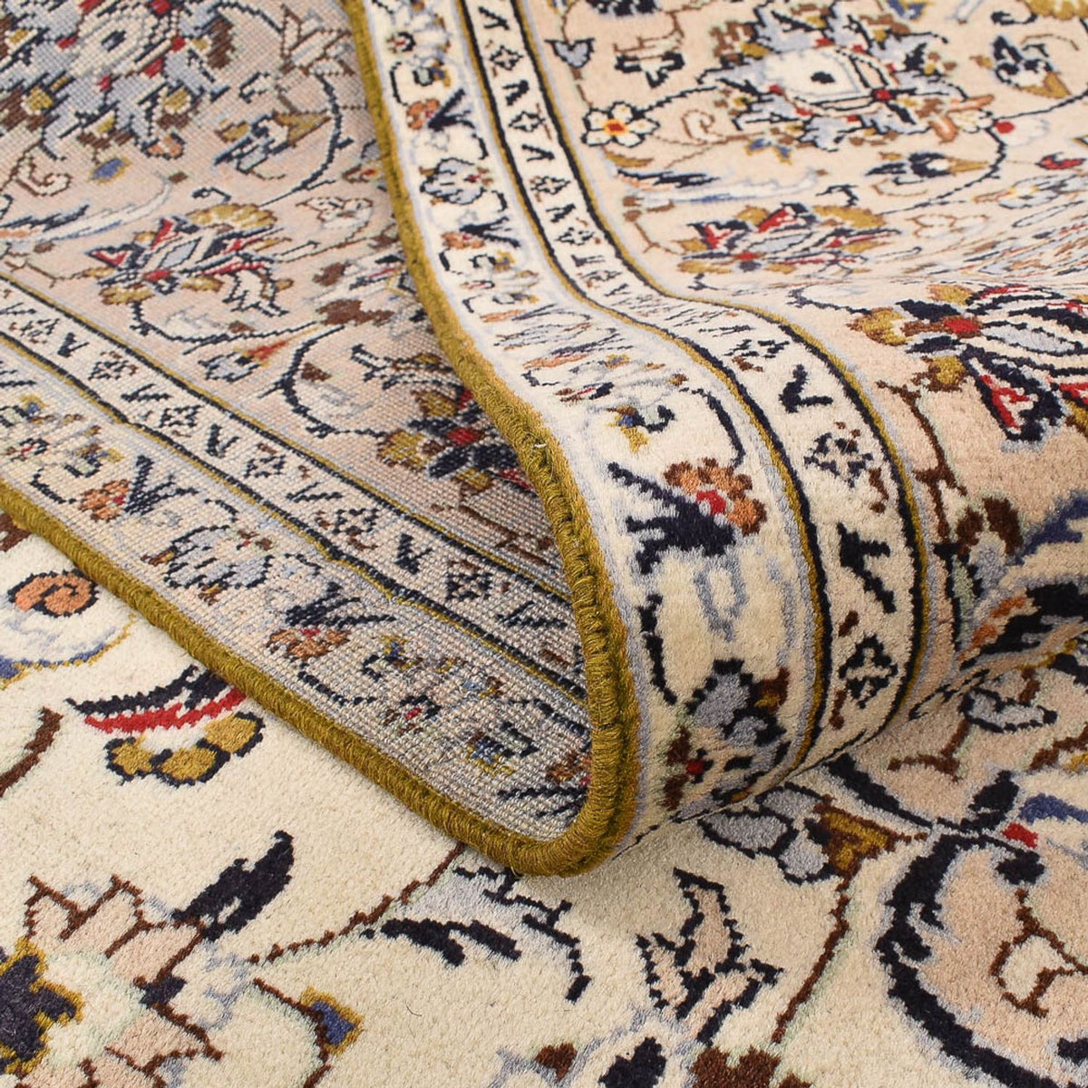Persisk tæppe - Keshan - 310 x 215 cm - lys beige