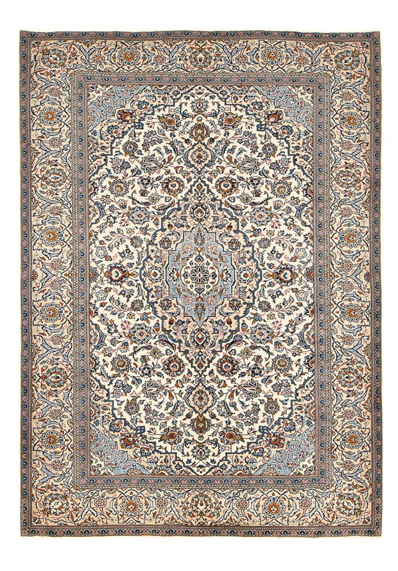 Persisk tæppe - Keshan - 288 x 198 cm - lys beige