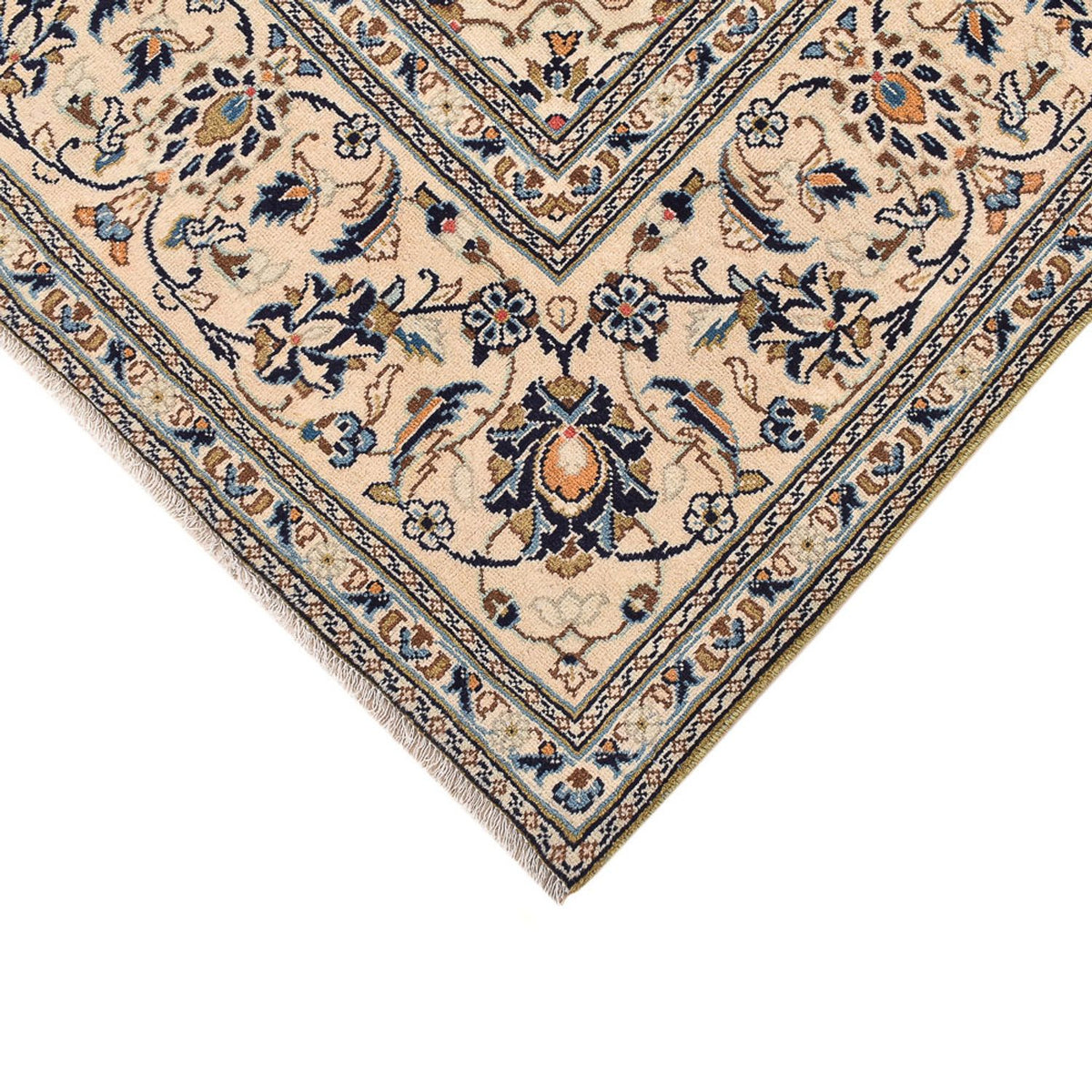 Persisk tæppe - Keshan - 310 x 196 cm - lys beige