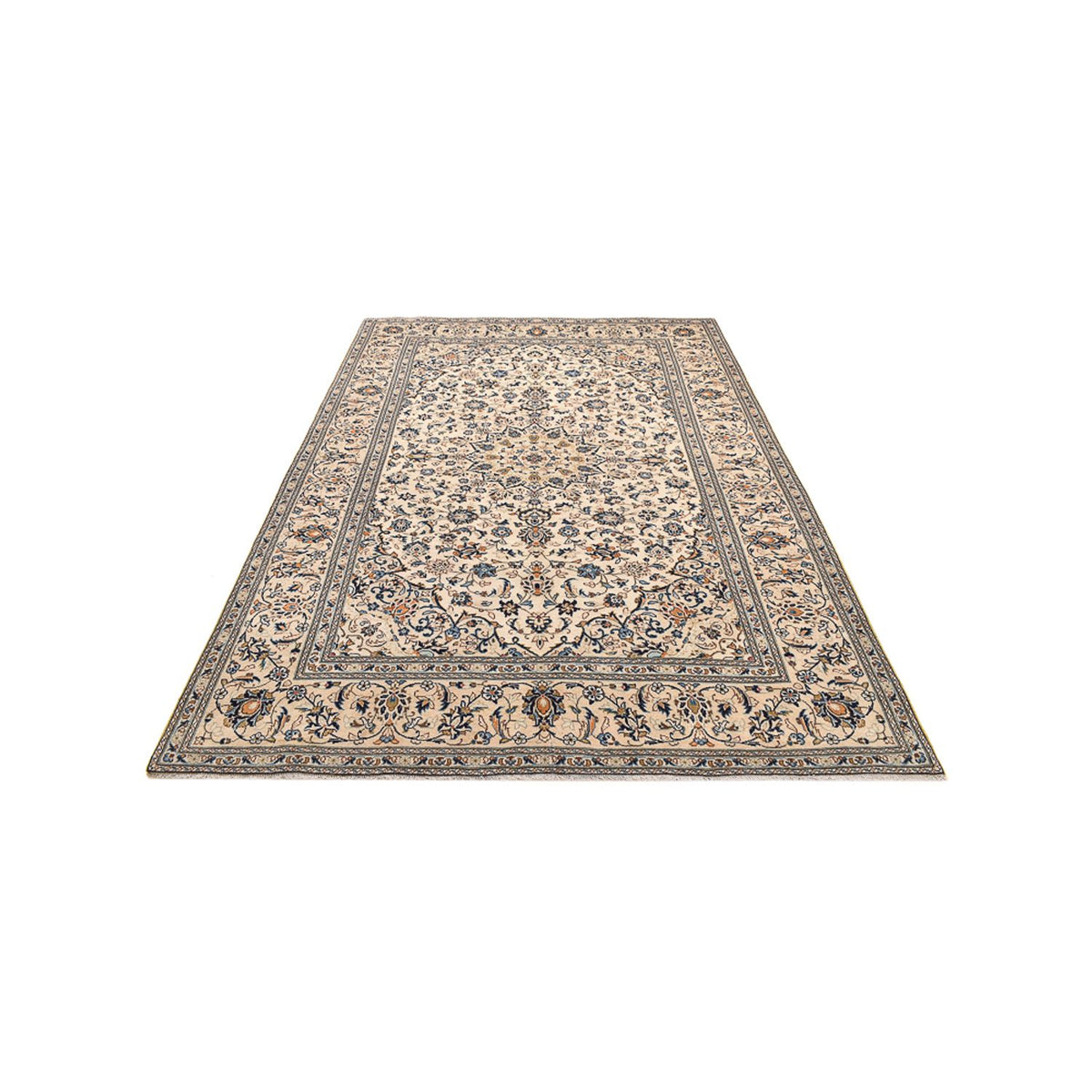 Persisk tæppe - Keshan - 310 x 196 cm - lys beige