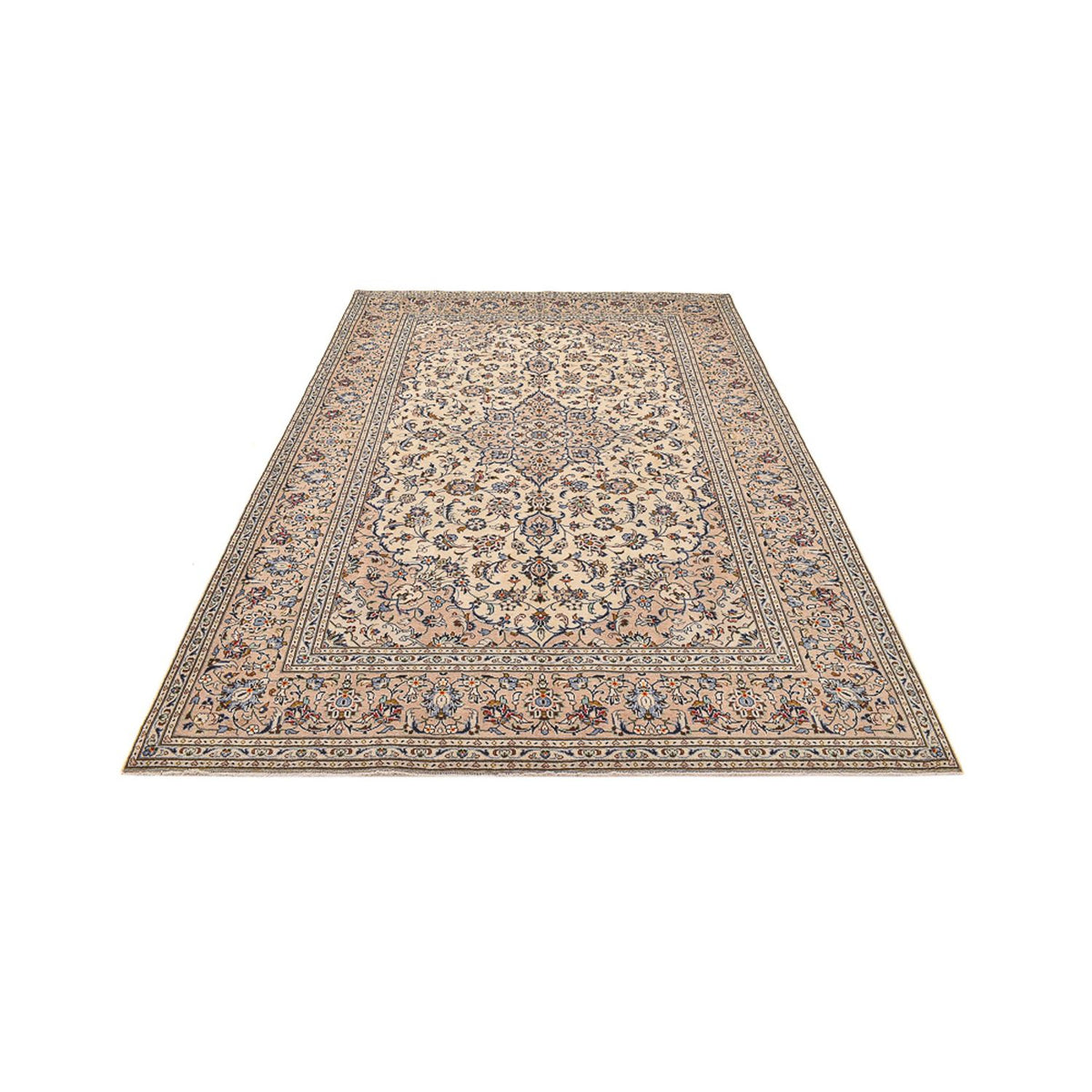Persisk tæppe - Keshan - 310 x 207 cm - lys beige