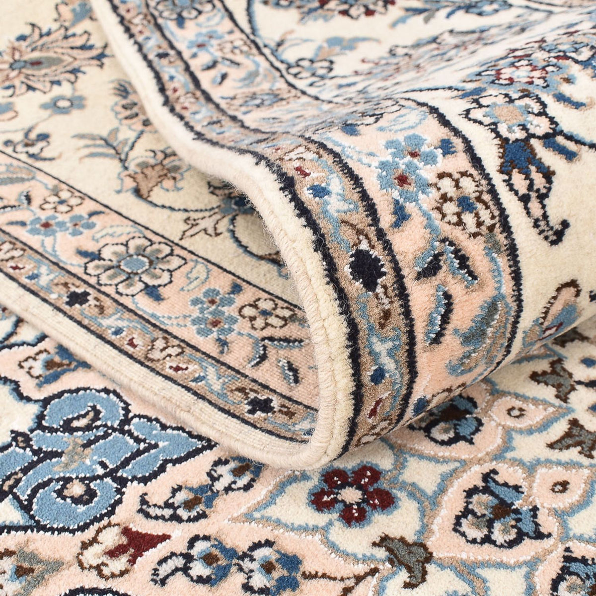 Persisk tæppe - Nain - 342 x 243 cm - lys beige