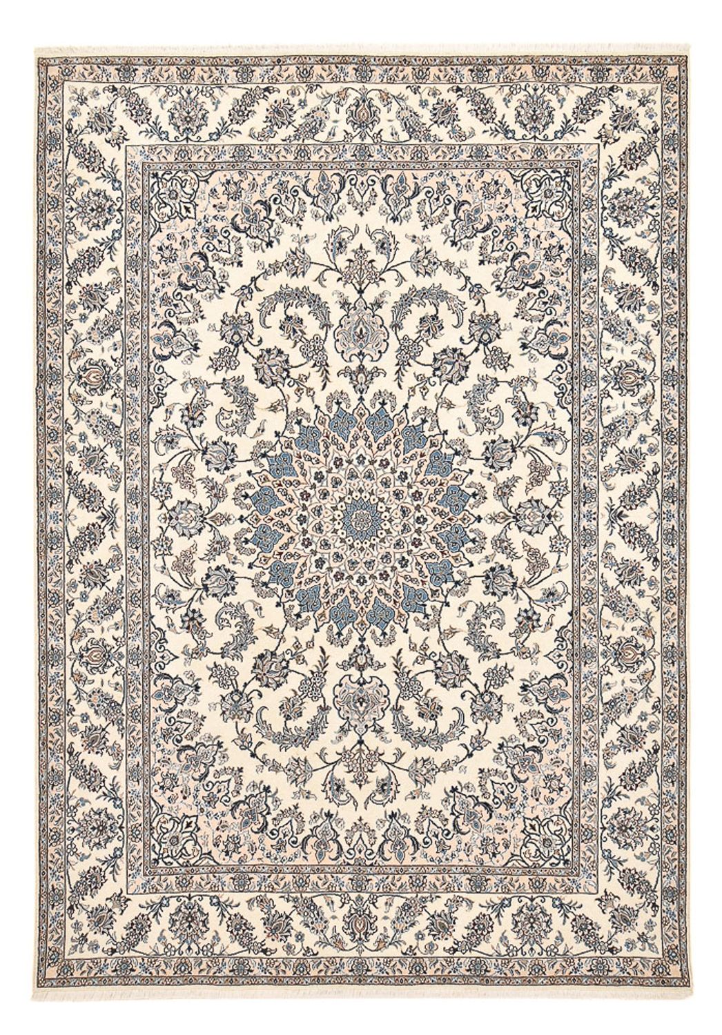 Persisk tæppe - Nain - 347 x 243 cm - lys beige