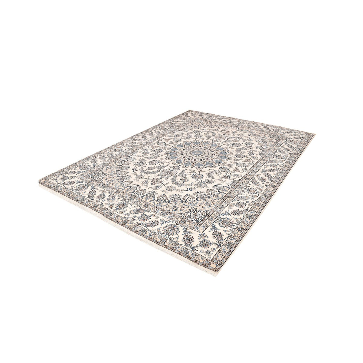 Persisk tæppe - Nain - 343 x 244 cm - lys beige