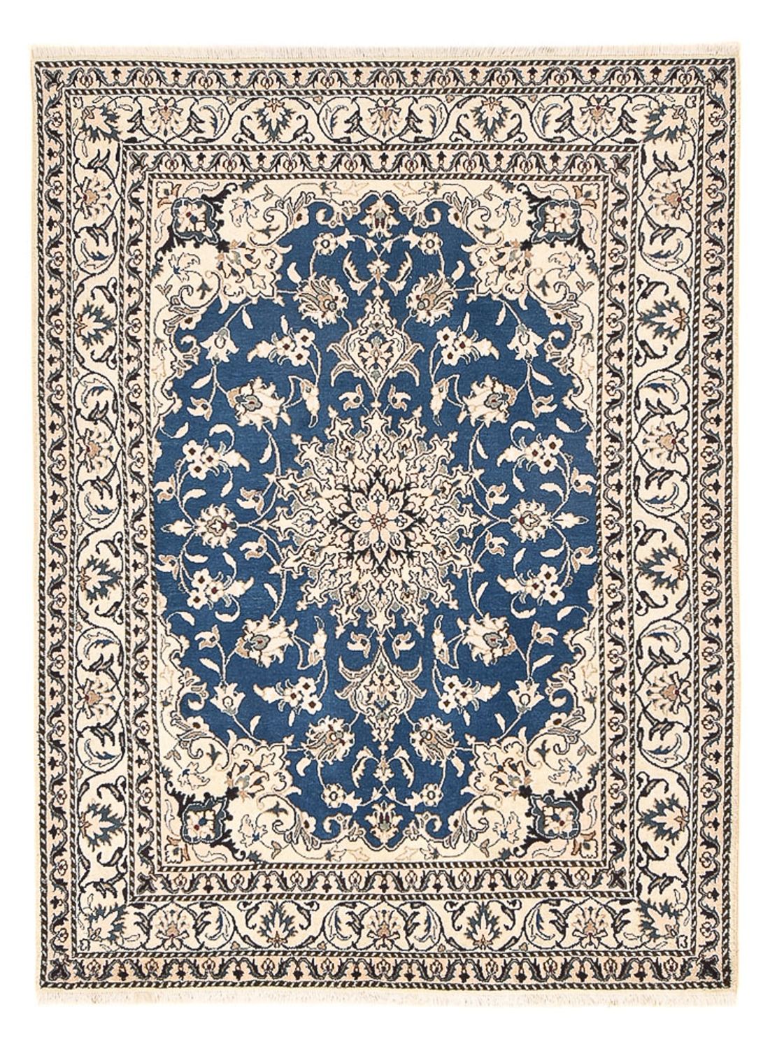 Persisk tæppe - Nain - 205 x 150 cm - blå