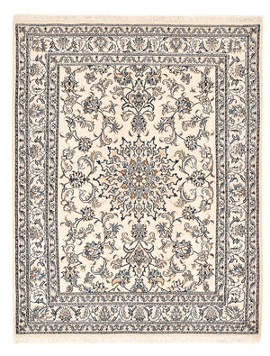 Persisk tæppe - Nain - 198 x 147 cm - lys beige