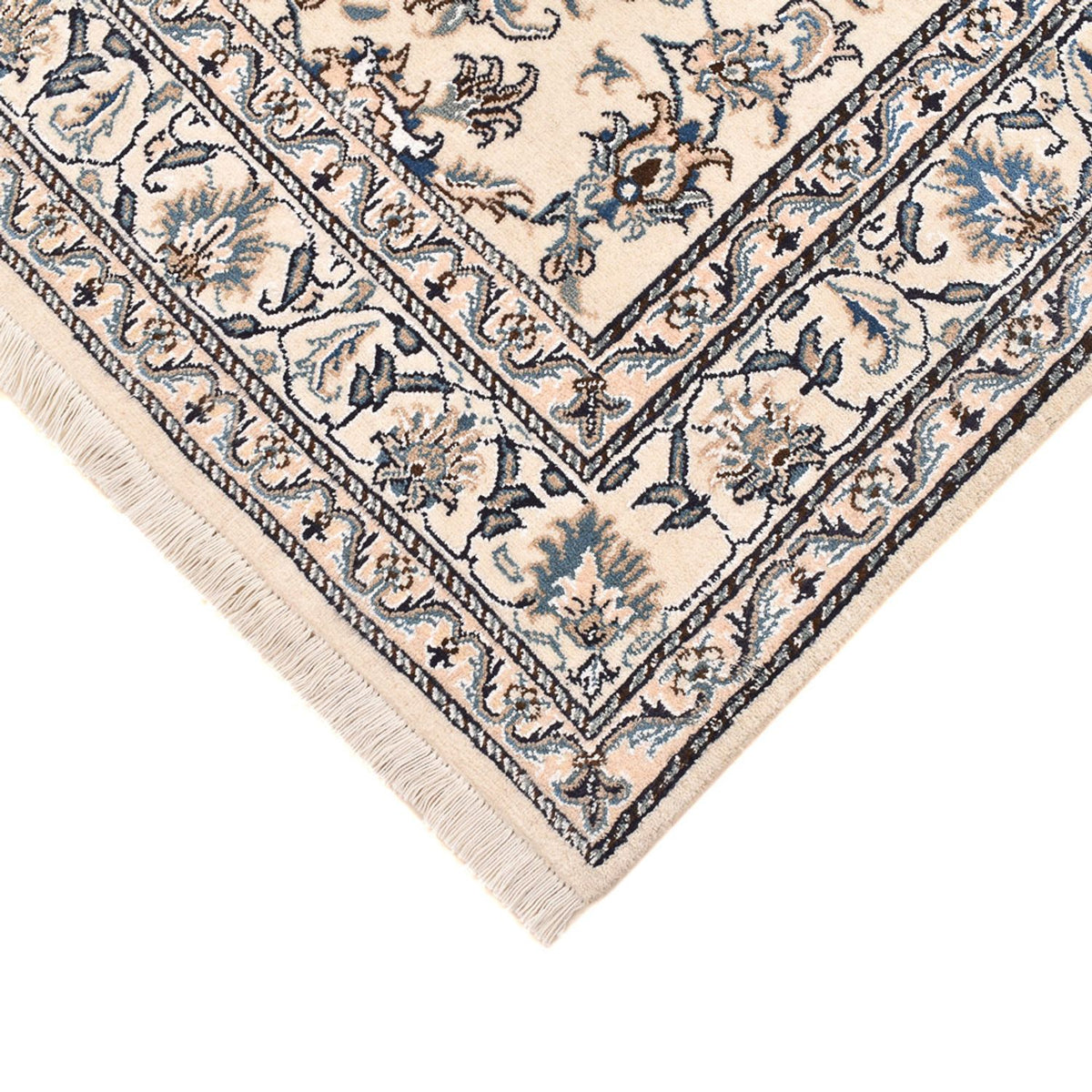Persisk tæppe - Nain - 198 x 147 cm - lys beige