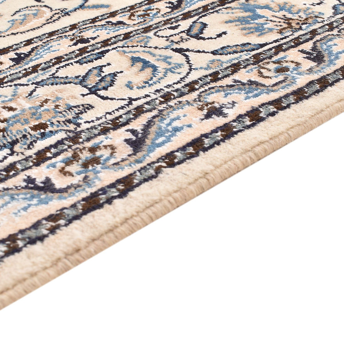 Persisk tæppe - Nain - 198 x 147 cm - lys beige