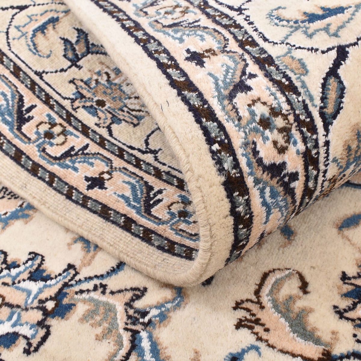 Persisk tæppe - Nain - 198 x 147 cm - lys beige