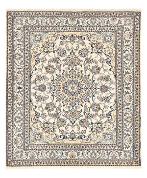 Persisk tæppe - Nain - 198 x 152 cm - lys beige