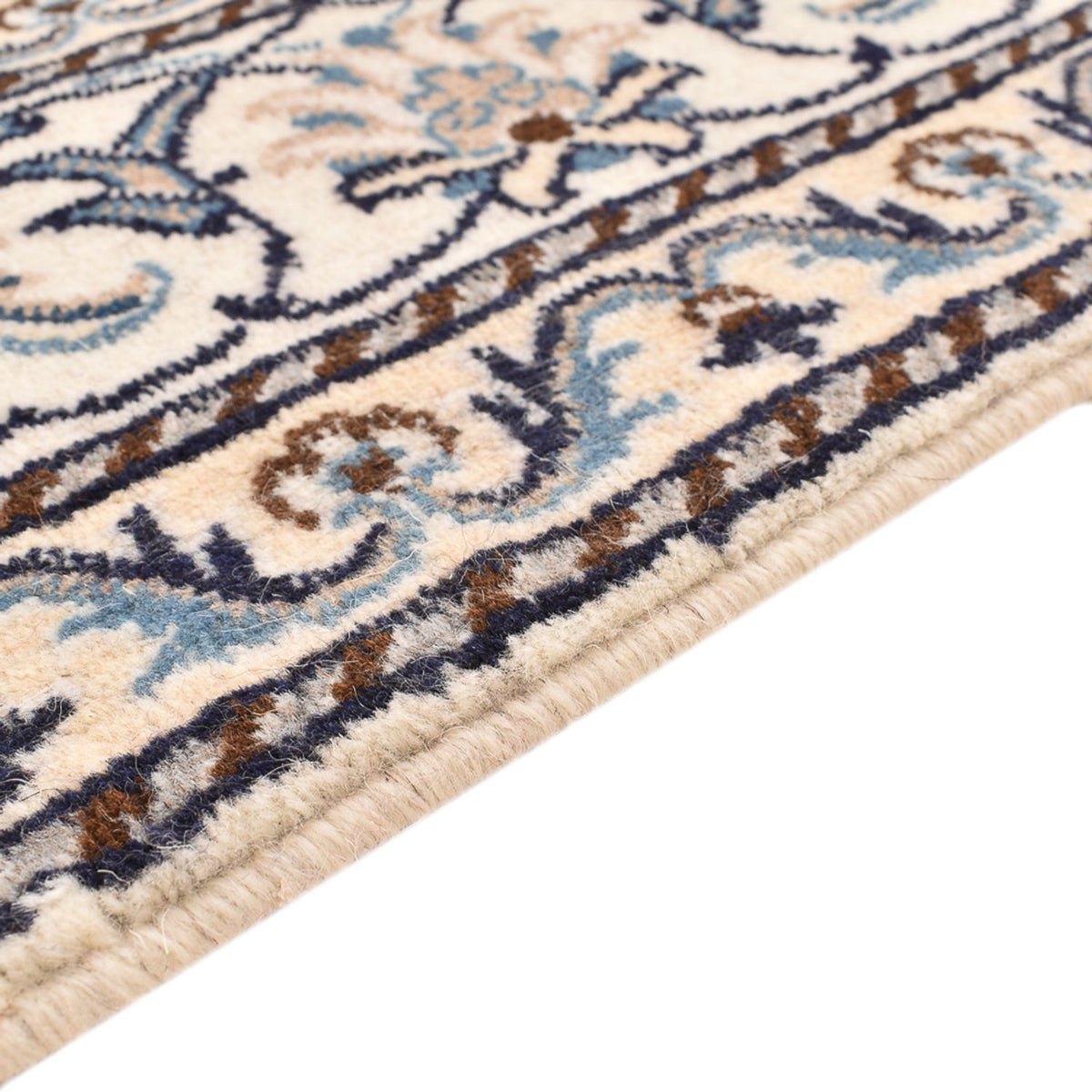 Persisk tæppe - Nain - 198 x 152 cm - lys beige