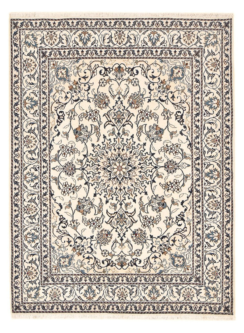 Persisk tæppe - Nain - 197 x 147 cm - lys beige