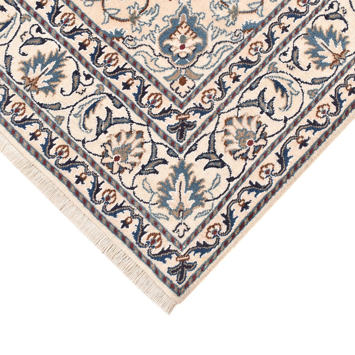 Persisk tæppe - Nain - 197 x 147 cm - lys beige