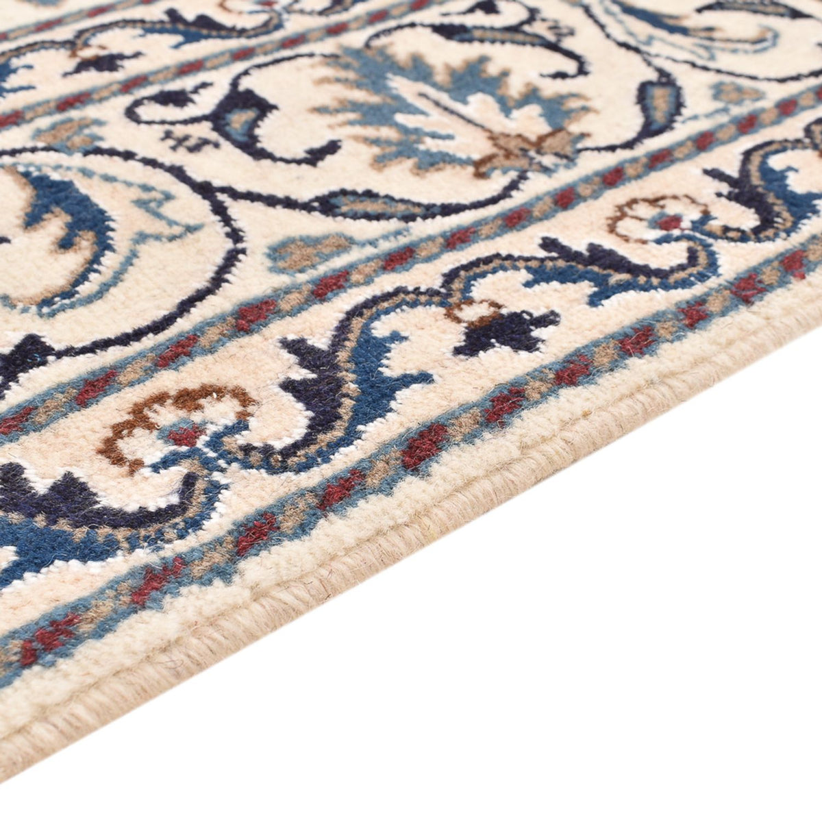 Persisk tæppe - Nain - 197 x 147 cm - lys beige