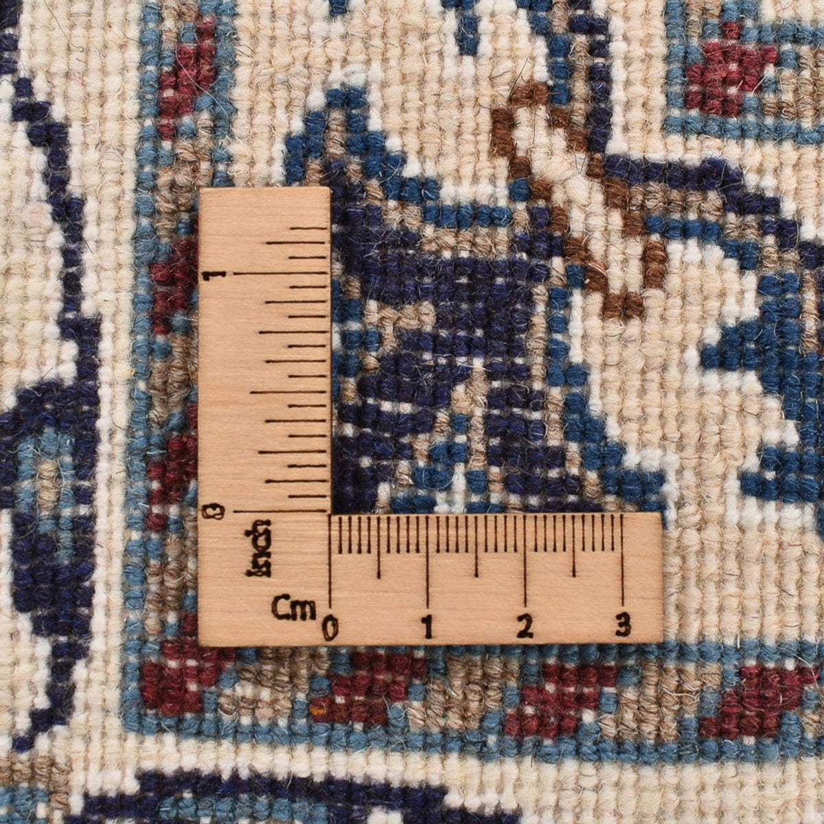 Persisk tæppe - Nain - 197 x 147 cm - lys beige