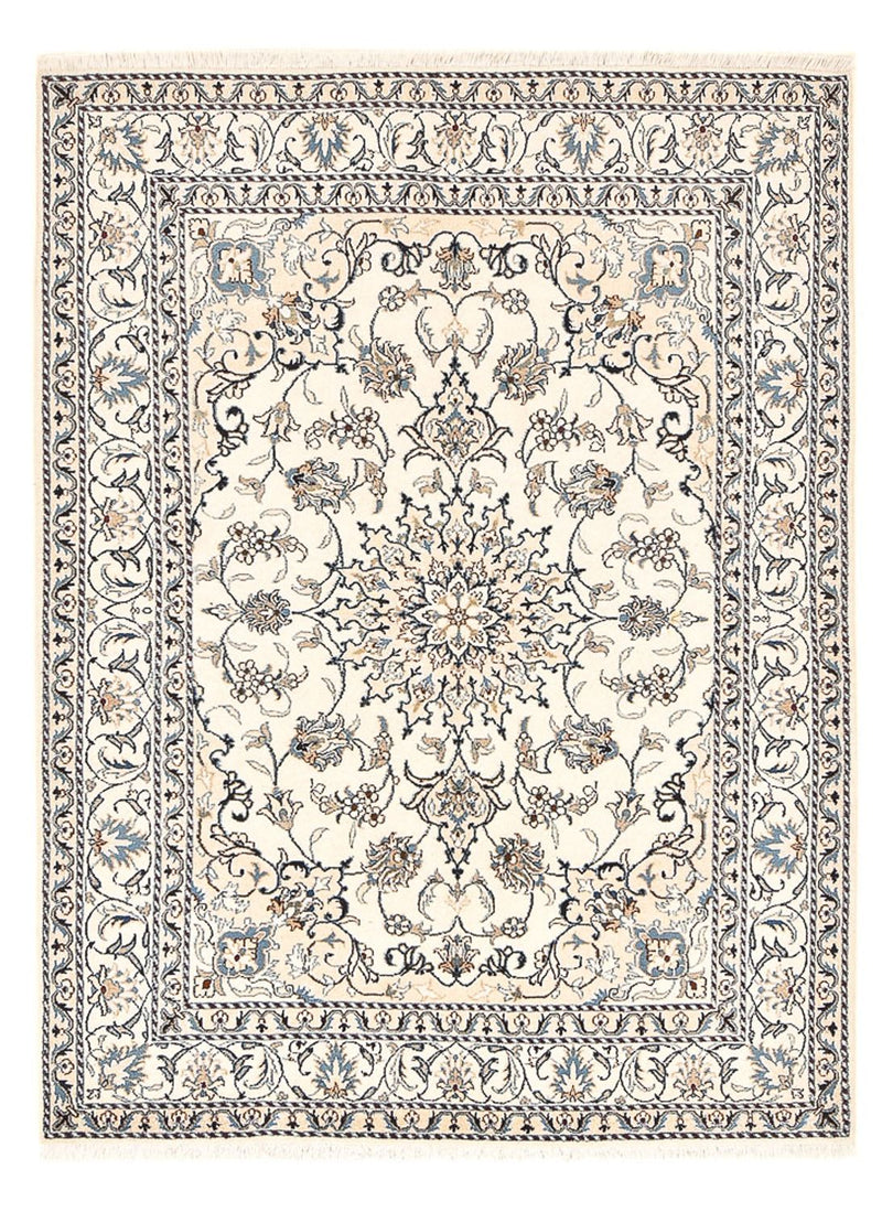 Persisk tæppe - Nain - 209 x 146 cm - lys beige
