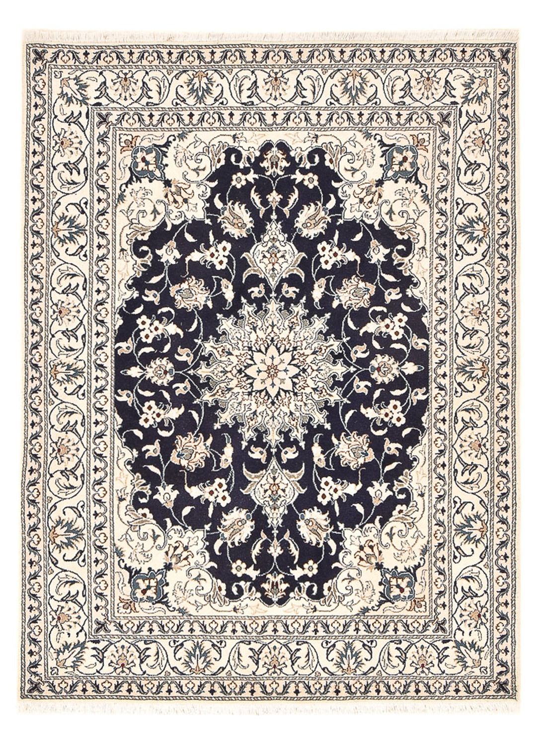 Persisk tæppe - Nain - 207 x 149 cm - mørkeblå