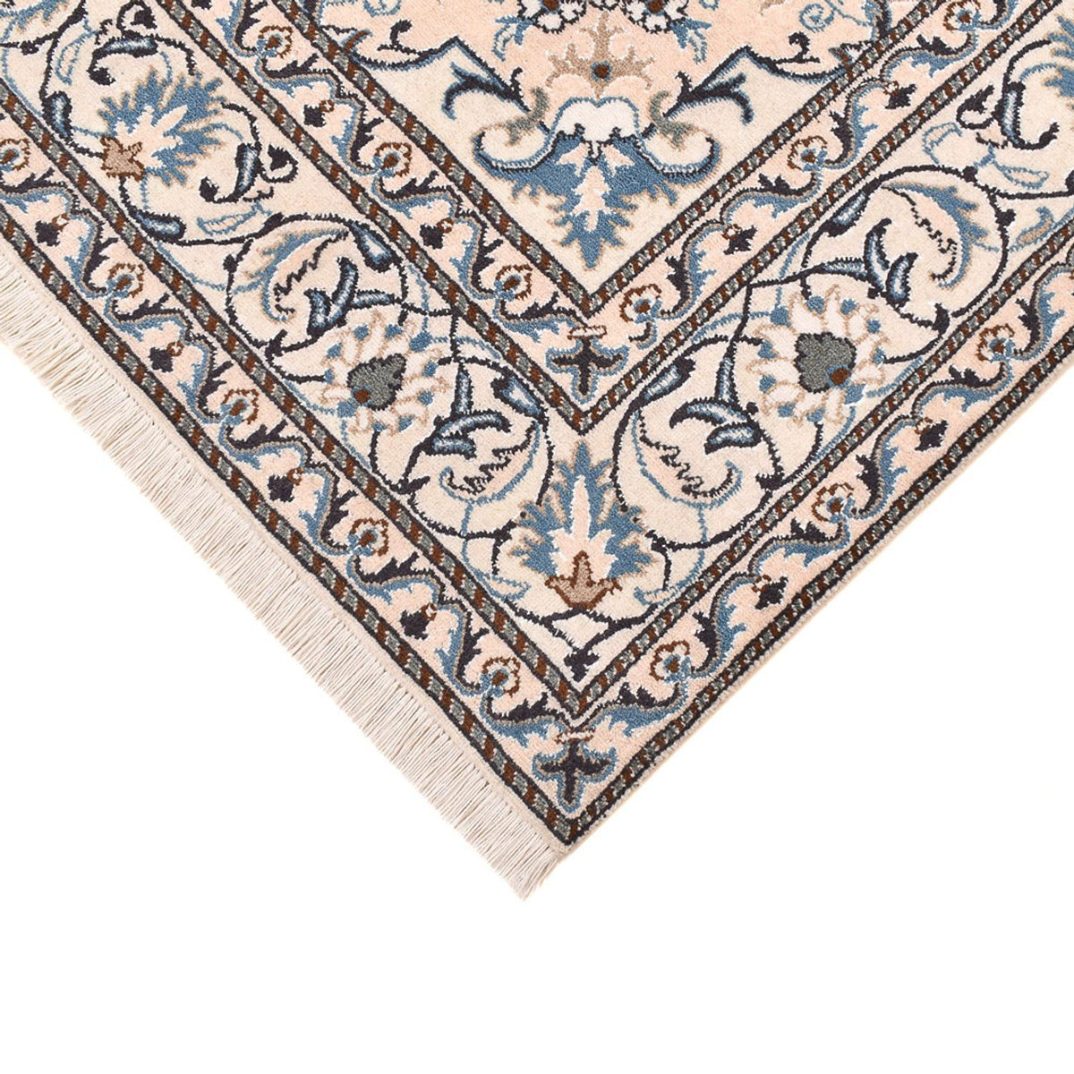 Persisk tæppe - Nain - 239 x 170 cm - lys beige
