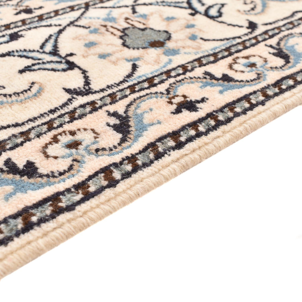 Persisk tæppe - Nain - 237 x 167 cm - lys beige