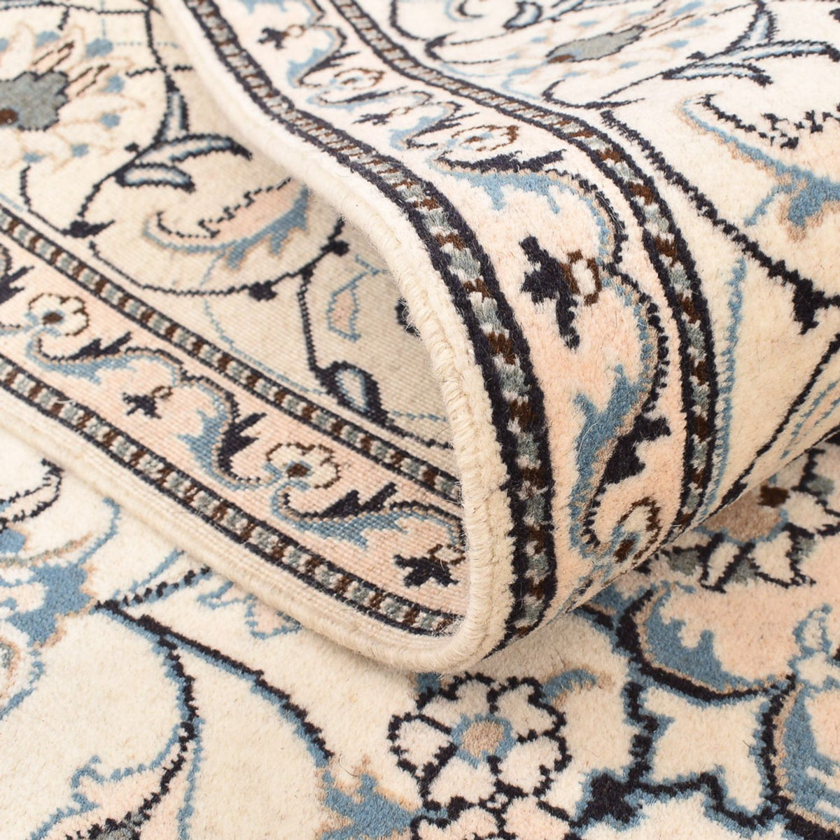 Persisk tæppe - Nain - 237 x 167 cm - lys beige
