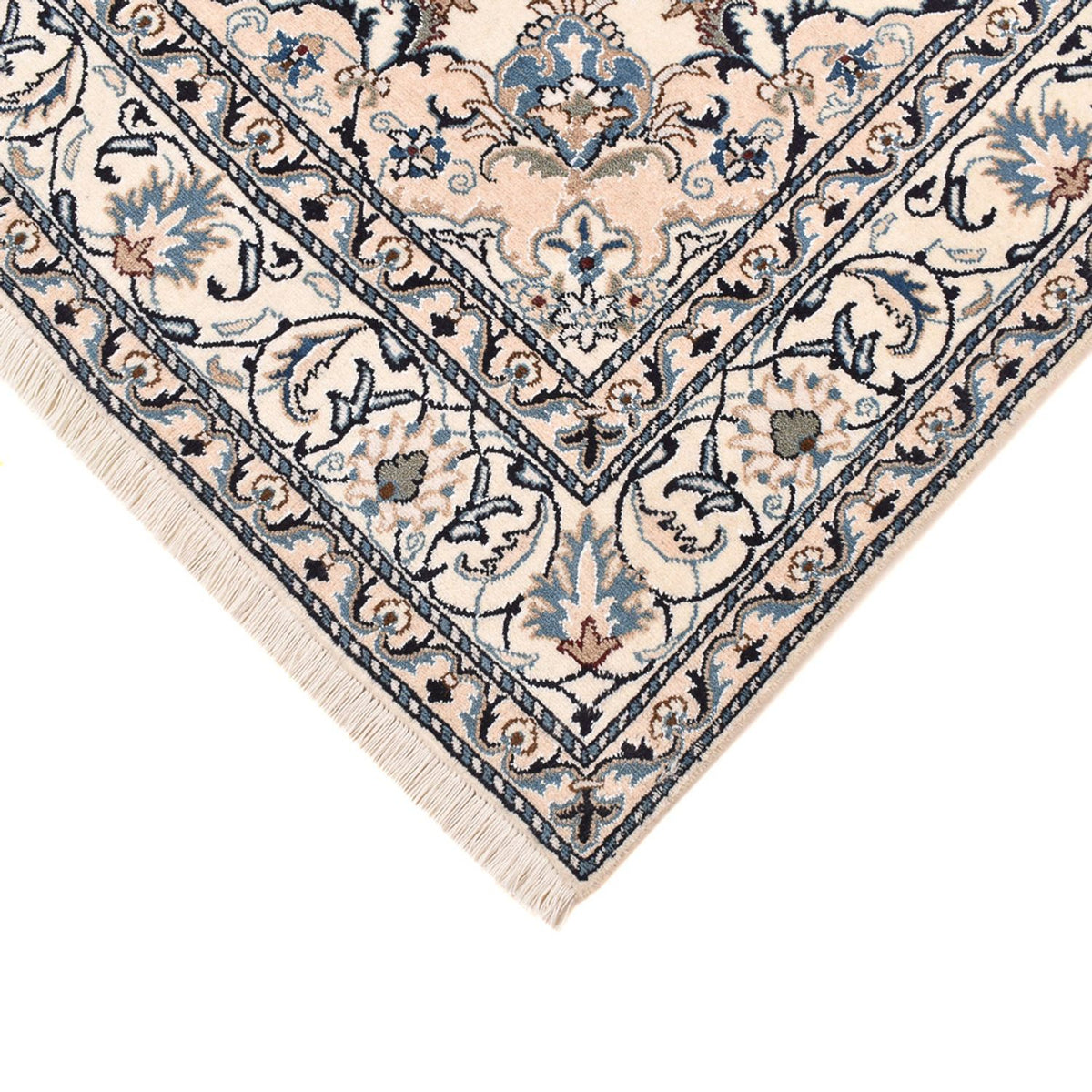 Persisk tæppe - Nain - 236 x 164 cm - lys beige