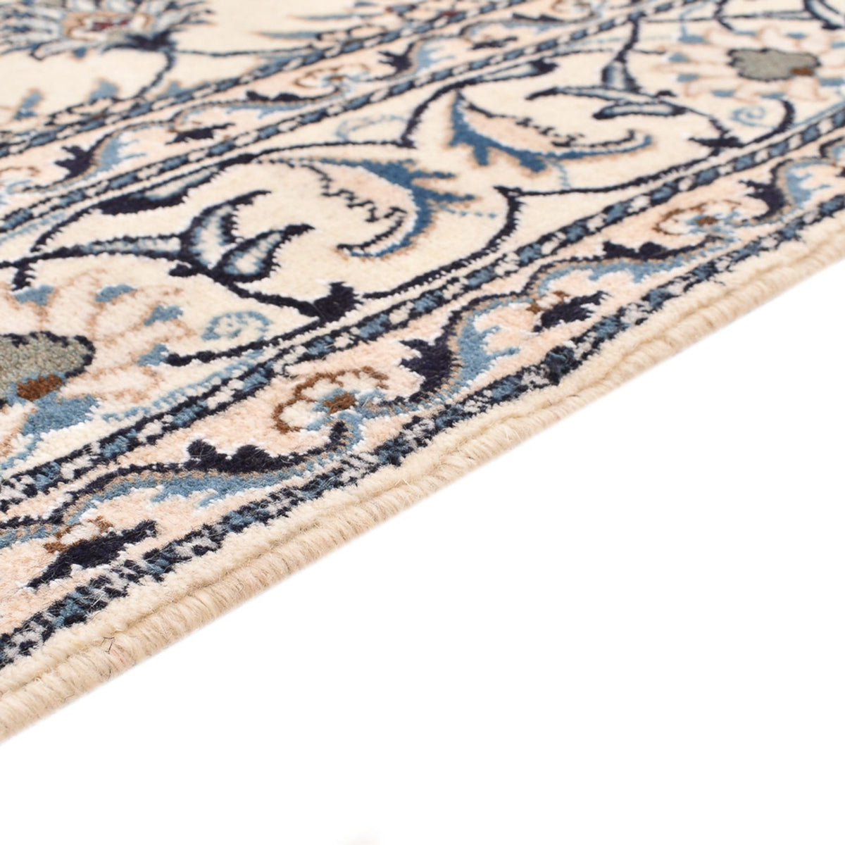 Persisk tæppe - Nain - 236 x 164 cm - lys beige