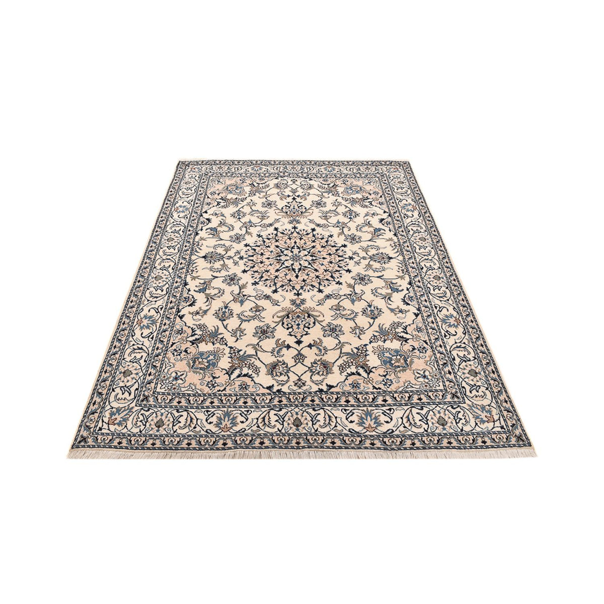 Persisk tæppe - Nain - 236 x 164 cm - lys beige
